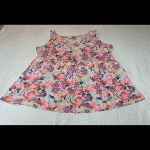 Old Navy Floral Babydoll Tank Top 1x